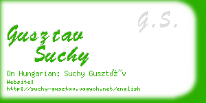gusztav suchy business card